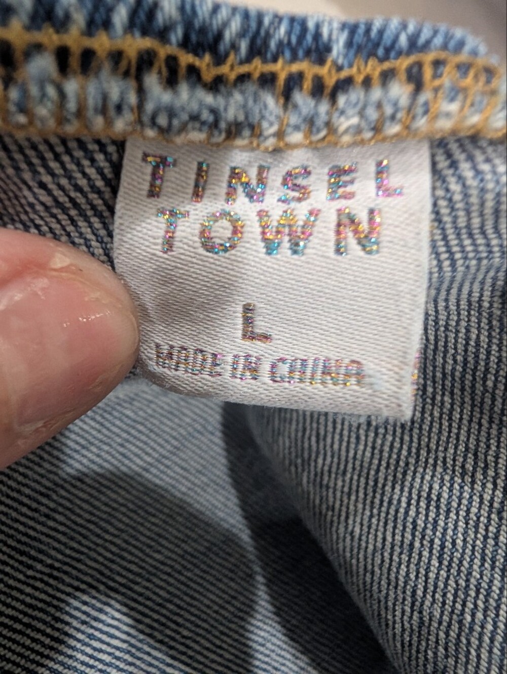 Tinseltown Light Blue Zip-Front Denim Overall Dress - Picture 6 of 7